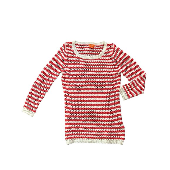 Joe Fresh Red/White Loose Knit‎ Sweater Sz M - Picture 1 of 4